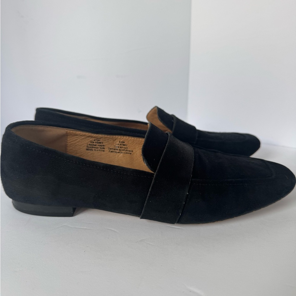 Women's Black Suede Slip-On Loafers
